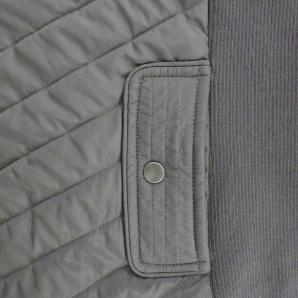 NWT LuLaRoe Hunter Quilted Vest Cabin Core Grey # 624-16 Collar Pocket Size XL - Picture 6 of 8